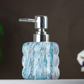 Blue Ocean Swirl Ceramic Soap Dispenser